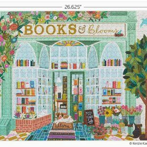 1000 piece jigsaw puzzle by Werkshoppe - Books & Blooms